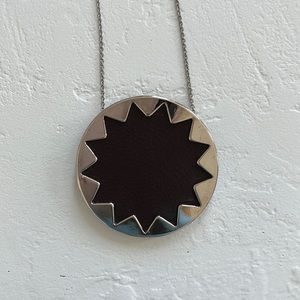 House of Harlow Sunburst Necklace — Maroon